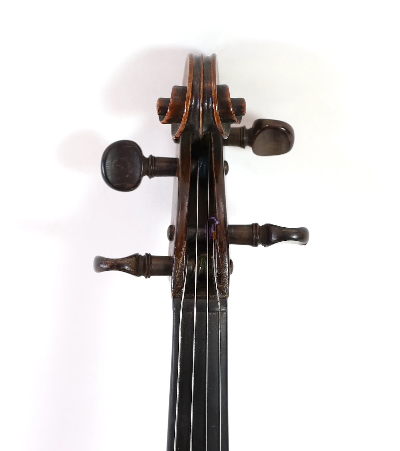 A 19th century violin attributed to Klotz school, length of back 35.5 cm